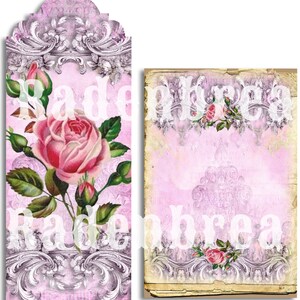 Printable Rose Pink Note Paper Set - Etsy