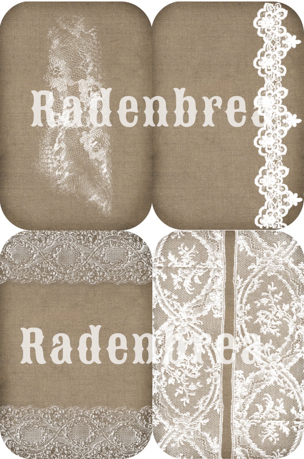 9 Printable Burlap &amp; Lace Tags Set 1 - Etsy