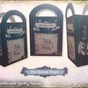 6 Printable Halloween Goody Boxes