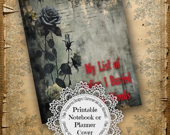 My List of Bodies Printable Notebook or Planner Cover