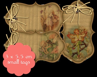 6 small Fairy Tags