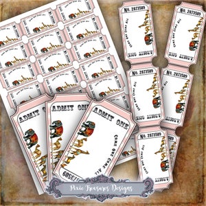 Printable Pink Circus Tickets