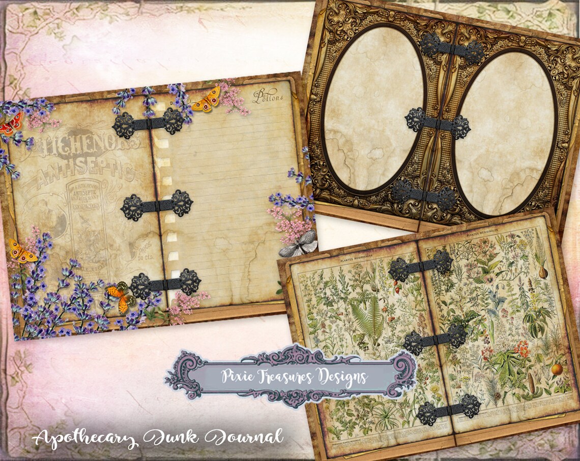 Printable Apothecary Junk Journal Kit | Vintage Ephemera (digital ...