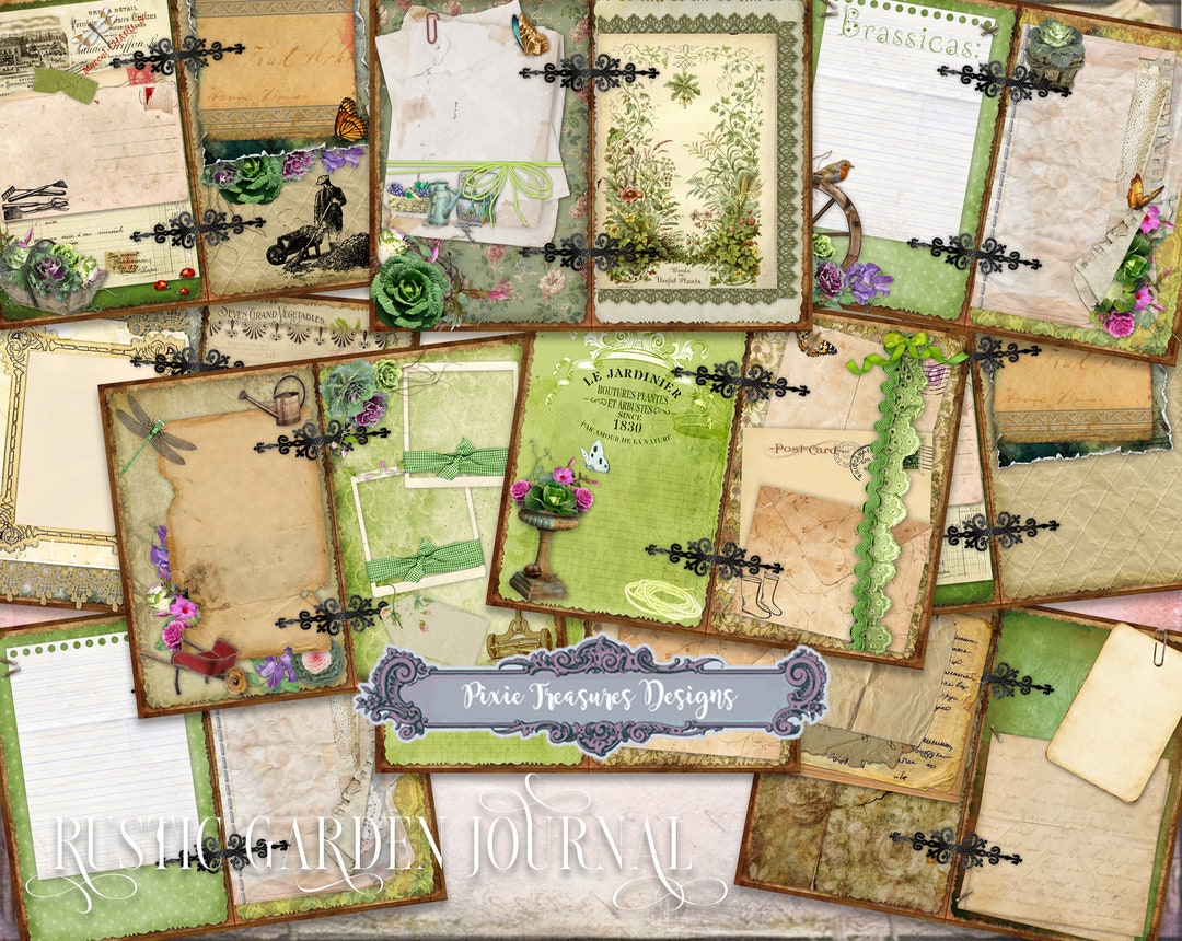 Rustic Field Journal Printable Rustic Garden Journal Kit - Etsy