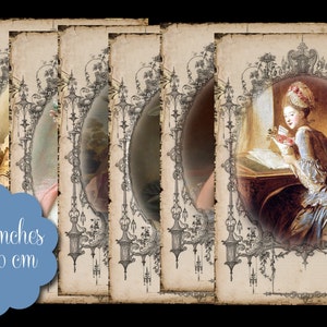6 Printable Vintage Lady Tags