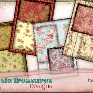 8 Tag Printable Stitched & Layered Tags