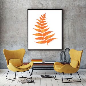 Watercolor Fern Leaf Digital Art Print