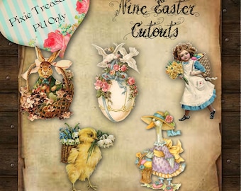 Nine Printable Easter Cutouts