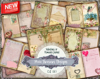 Junk Journal Kit Printable Valentines Romance Journal Kit