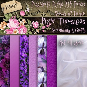 Printable Purple Papers Scrapbooking papers