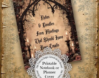 Notes and Doodles Printable Notebook or Planner Cover