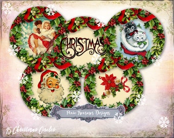 15 Christmas Circles Printables