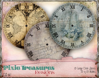 10 Printable Large Clock Faces