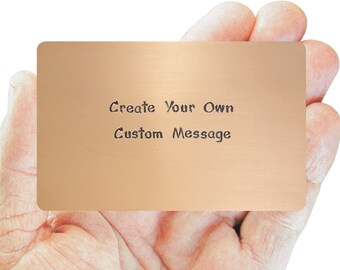 Unique Gift Idea Create Your Own Custom Message Your Words Hand Engraved In Metal Make Him Cry Remind Him Say Something Beautiful