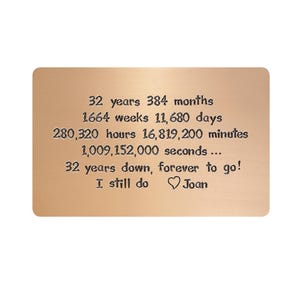 Regalo de 32 aniversario para esposo regalo de aniversario de bodas personalizado El amor es la respuesta