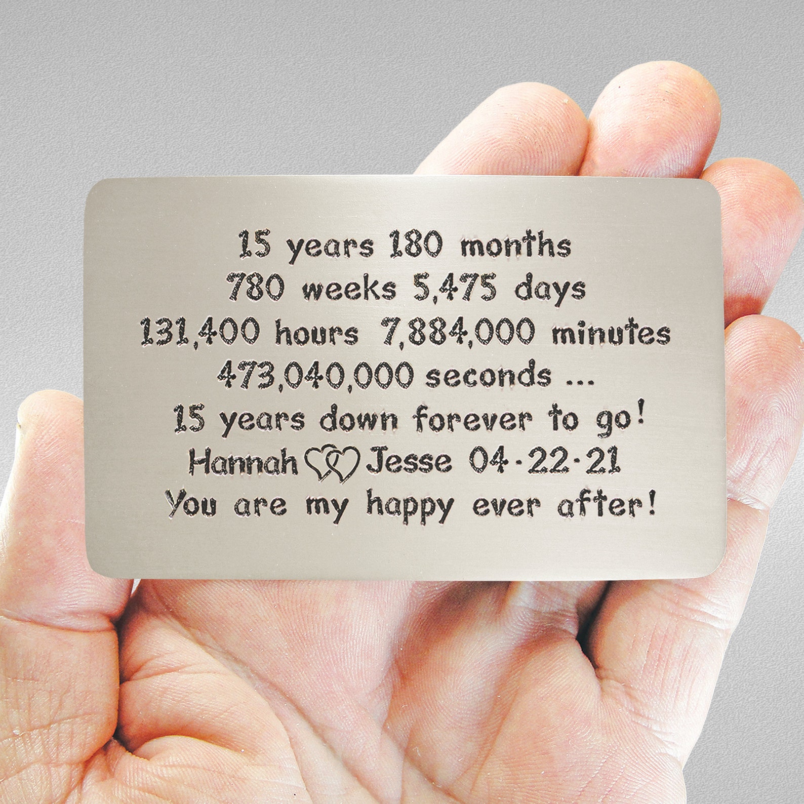 15th Anniversary gift for husband Personalized wedding Etsy