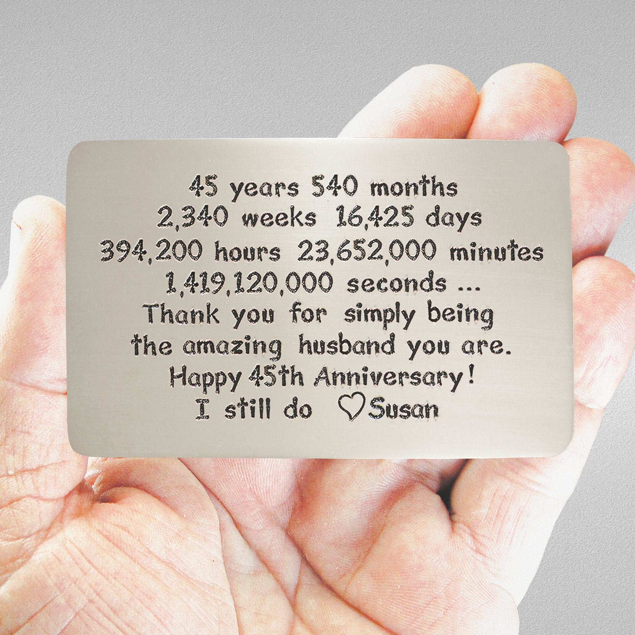 45th Anniversary gift for husband Personalized wedding Etsy
