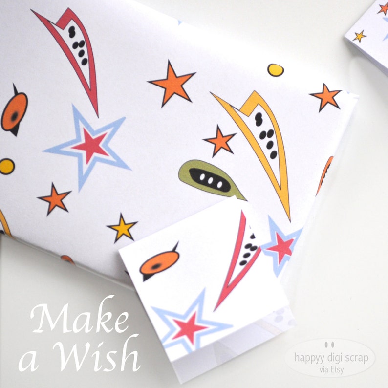 Sternschnuppen Papier zum Ausdrucken Sofort-Download bunt - Etsy.de