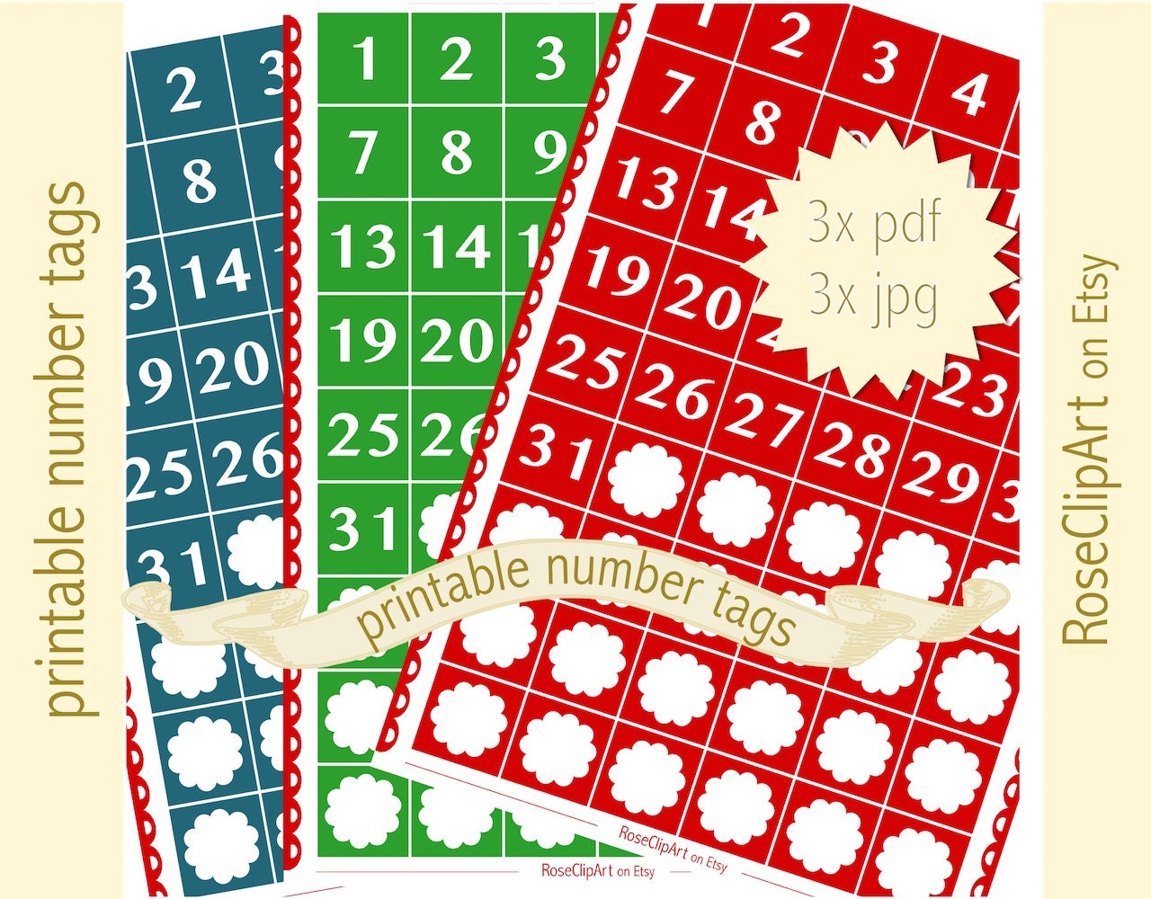 set de pegatinas navideñas con los números del 1 al 25. idea de calendario  de adviento para imprimir y recortar. etiquetas de regalo de invierno  11116287 Vector en Vecteezy