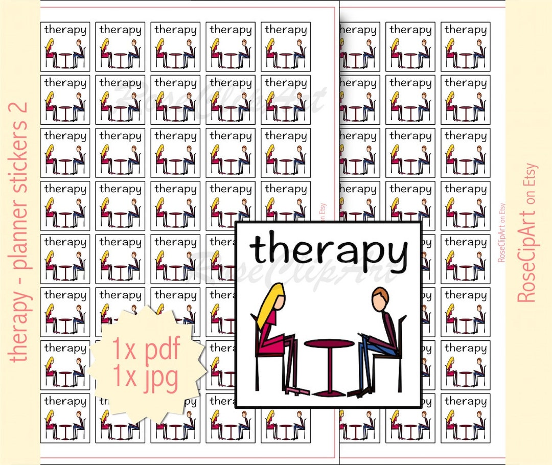 Therapy Planner Stickers - Instant Download - Printable Therapy ...