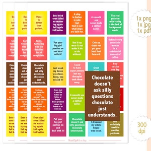advent calendar treats - mini quote selection - collage sheet - instant download - commercial use allowed - printable  - 25 quotes