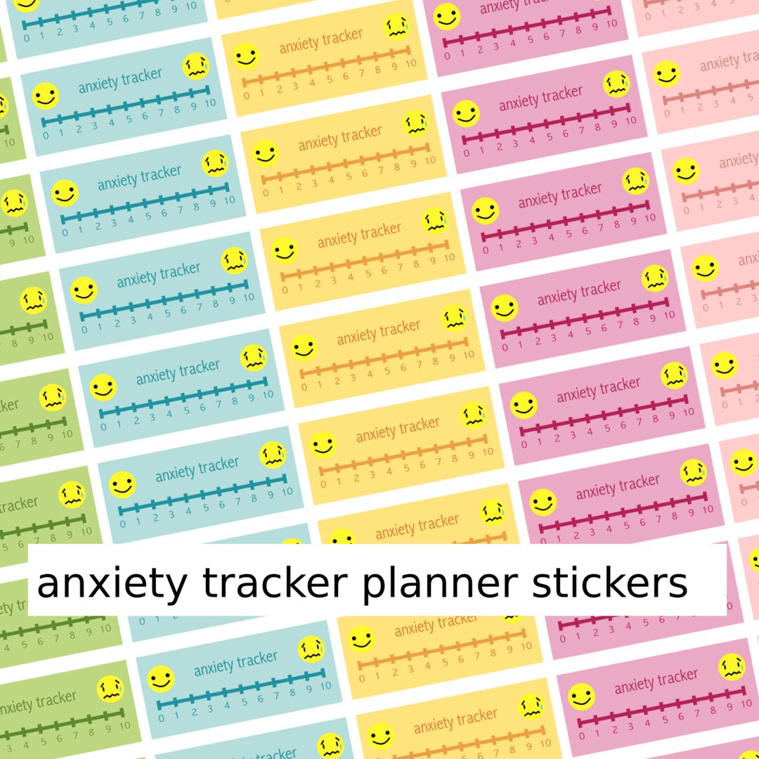 Anxiety Tracker Stickers Instant Download Printable - Etsy