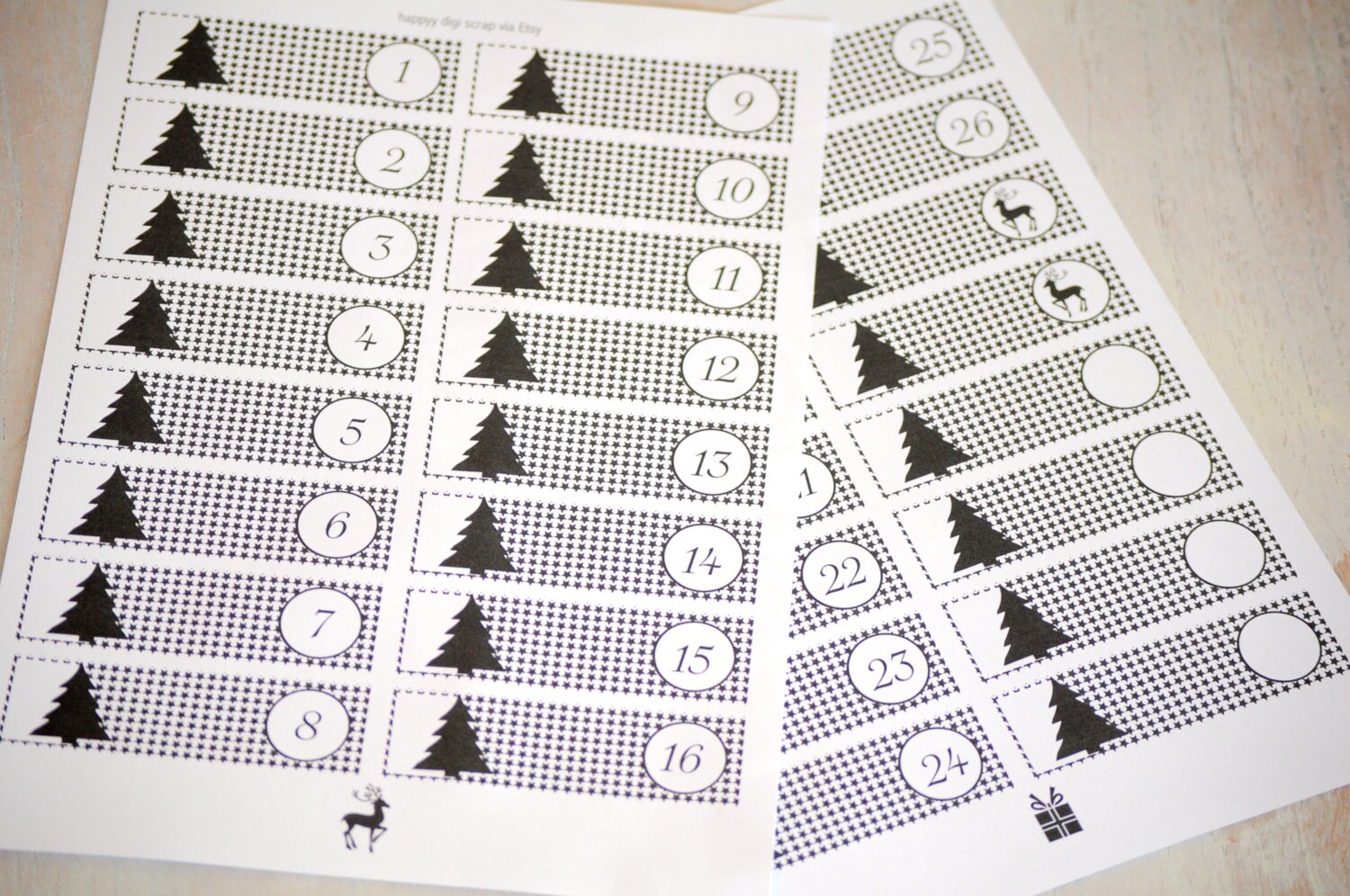 Printable Advent Numbers - Instant Download - Advent Calendar Clip Art ...