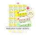 weekly medication tracker - instant download - printable planner stickers - commercial uses allowed - medication + food supplements 