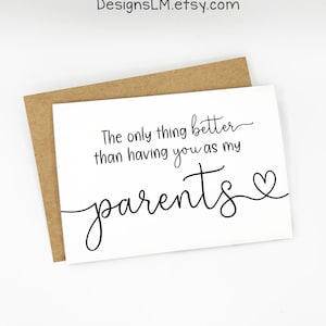 PRINTED The only thing better than having you as my parents - is our baby having you for Grandparents - Pregnancy Announcement 5x7 Card