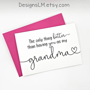 PRINTED The only thing better than having you as my Grandma - is our baby having you for a Great Grandma - Pregnancy Announcement 5x7 Card