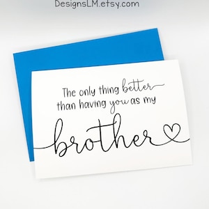 PRINTED The only thing better than having you as my brother - is our baby having you for an Uncle - Pregnancy Announcement 5x7 Greeting Card
