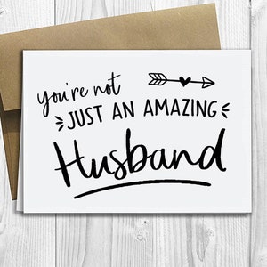 PRINTED You're not just an amazing Husband, you're going to be a Daddy - Pregnancy Announcement 5x7 Greeting Card - Notecard