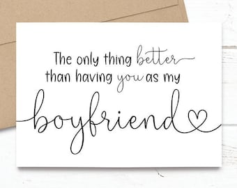 PRINTED The only thing better than having you as my boyfriend - is our baby having you for a Daddy -Pregnancy Announcement 5x7 Greeting Card