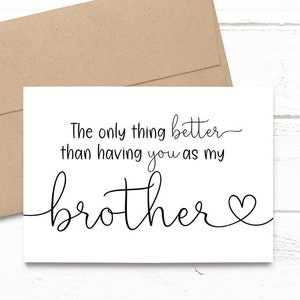 PRINTED The only thing better than having you as my brother - is our baby having you for an Uncle - Pregnancy Announcement 5x7 Greeting Card