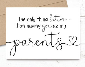 PRINTED The only thing better than having you as my parents - is our baby having you for Grandparents - Pregnancy Announcement 5x7 Card