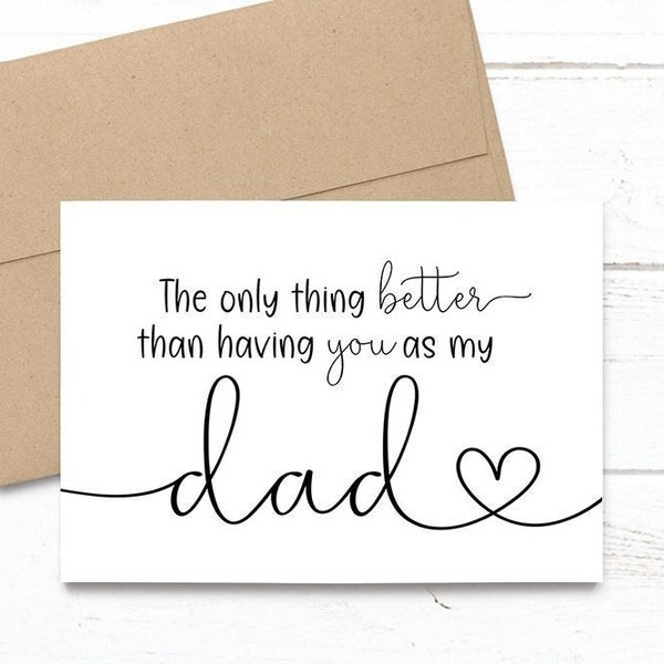 PRINTED The only thing better than having you as my dad - is our baby having you for a Grandpa - Pregnancy Announcement 5x7 Greeting Card