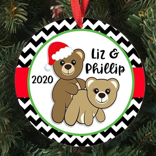 Naughty Bears Couples Ornament Keepsake - Custom Made to Order - 2021