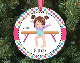 Personalized Girls Gymnastics Ornament Keepsake - Custom Made to Order - 2025