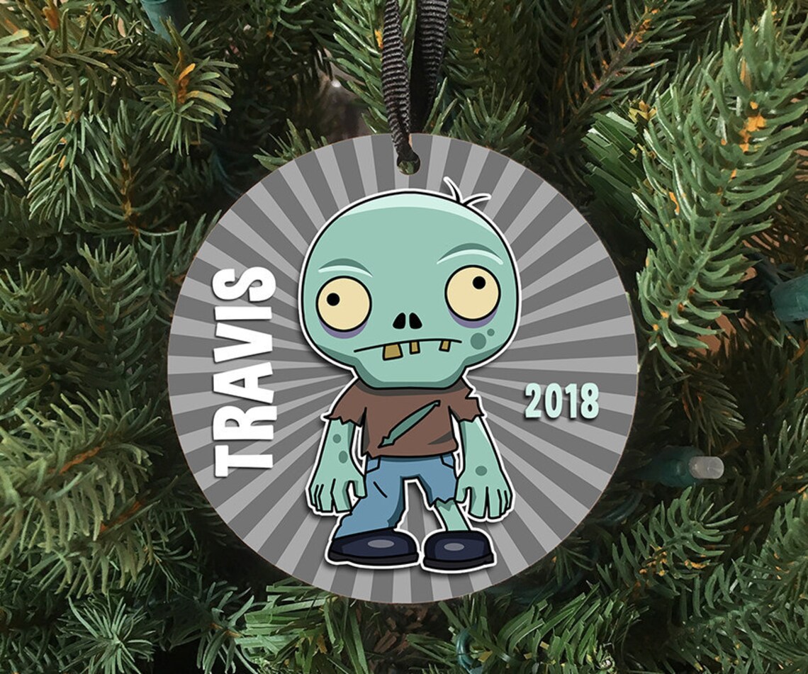 Personalized Green Zombie Ornament Keepsake Custom Made to Etsy