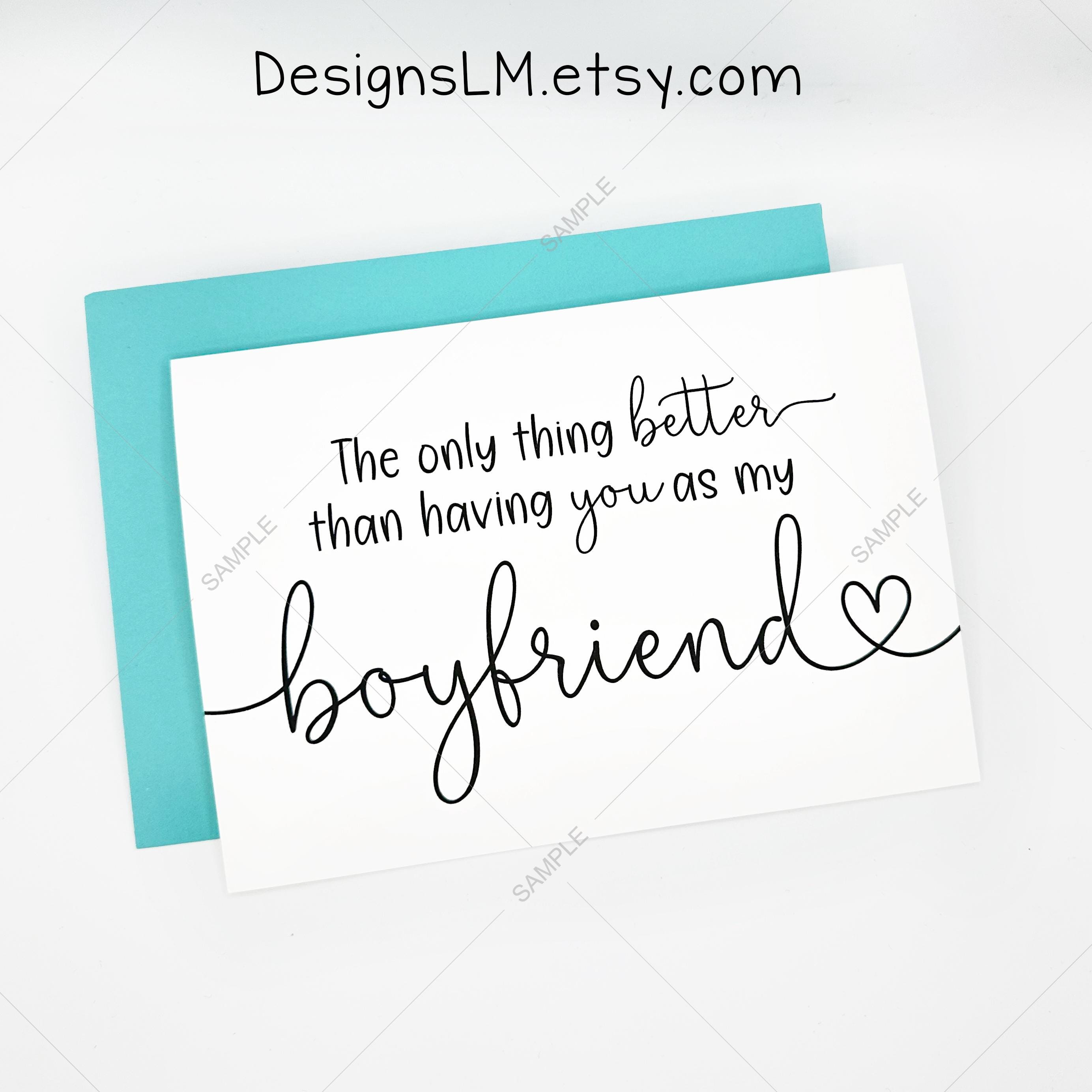 PRINTED The only thing better than having you as my boyfriend - is our baby having you for a Daddy -Pregnancy Announcement 5x7 Greeting Card