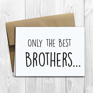 PRINTED CUSTOM Only the Best Brothers Get Promoted to Uncle Pregnancy Announcement 5x7 Greeting Card - Cute Expecting Notecard