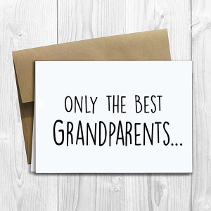 PRINTED CUSTOM Only the Best Grandparents Get Promoted to Great Grandparents Pregnancy Announcement 5x7 Greeting Card - Expecting Notecard