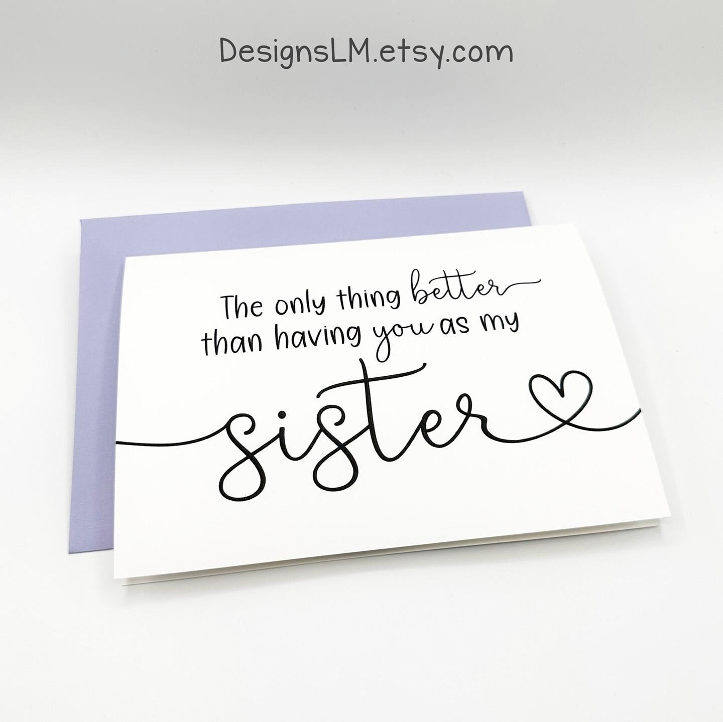PRINTED The only thing better than having you as my sister - is our baby having you for an Aunt - Pregnancy Announcement 5x7 Greeting Card