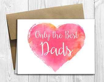 PRINTED CUSTOM Only the Best Dads Get Promoted to Grandpa Pregnancy Announcement 5x7 Greeting Card - Cute Expecting Notecard