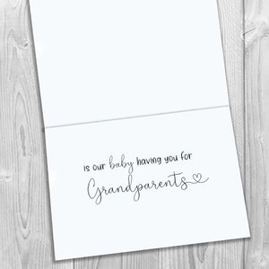 PRINTED The only thing better than having you as my parents is our baby having you for Grandparents Pregnancy Announcement 5x7 Card image 2