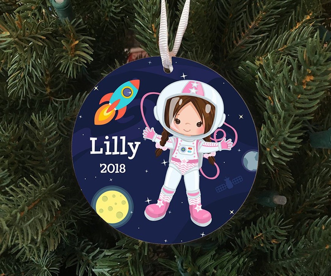 Personalized Girl Astronaut Ornament Keepsake Custom Made to Order 2024 ...