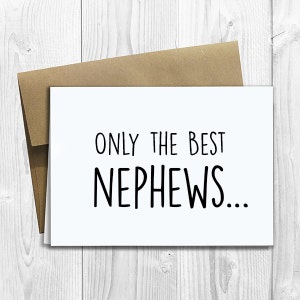 PRINTED CUSTOM Only the Best Nephews Get Promoted to Cousin Pregnancy Announcement 5x7 Greeting Card