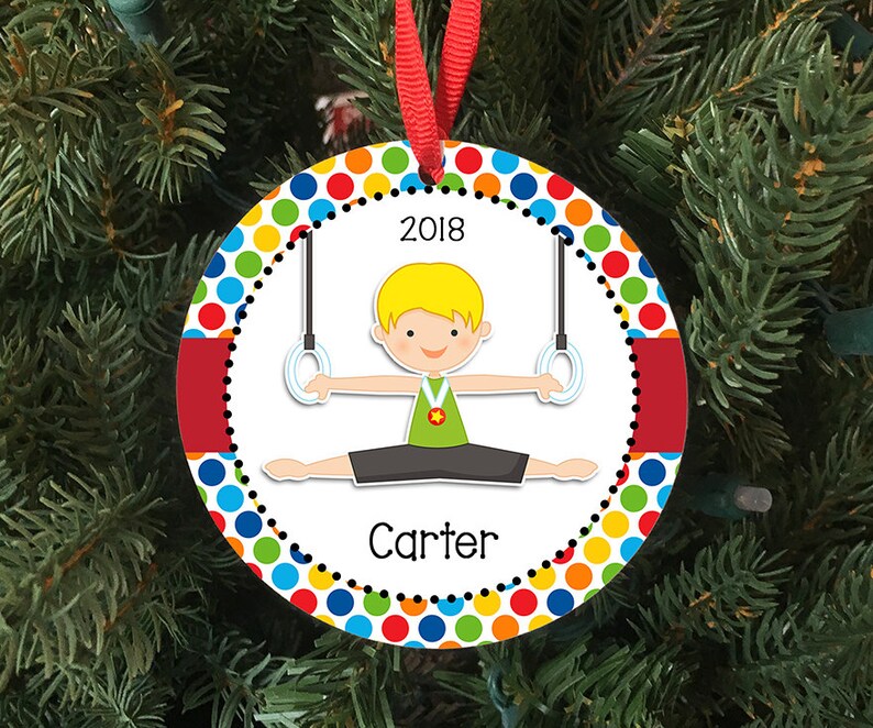 Personalized Boys Gymnastics Ornament Keepsake Custom Made Etsy