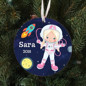 Personalized Girl Astronaut Ornament Keepsake Custom Made to Order 2024 ...