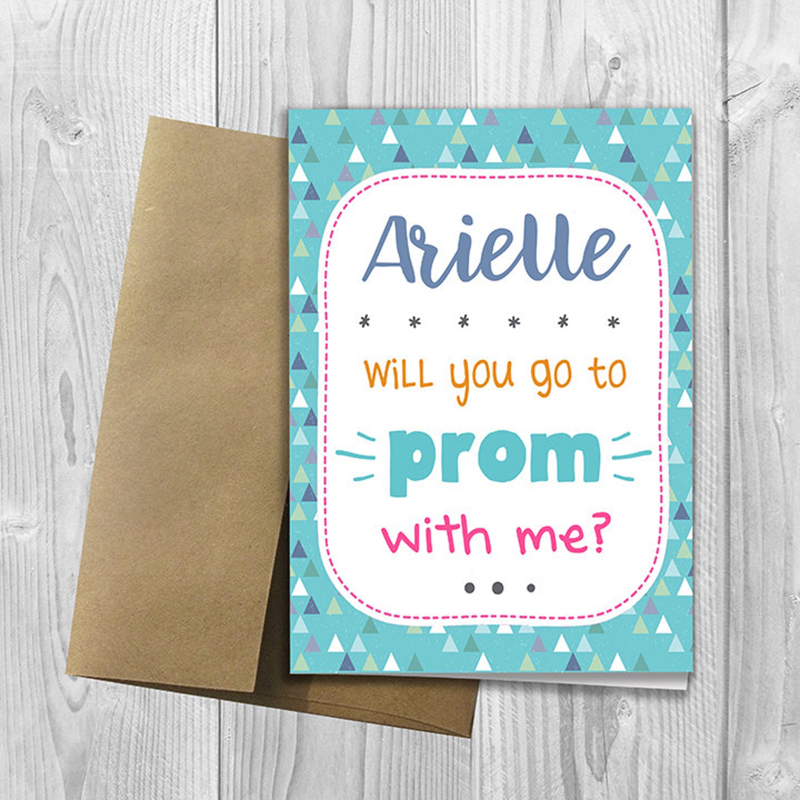 Prom Proposal Personalized Any Name Will You Go to Prom Etsy